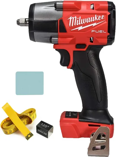 Milwaukee M18 18V Fuel 3/8 pulgadas sin escobillas, inalámbrica, de par medio, llave de impacto compacta, herramienta desnuda + accesorios, negro y