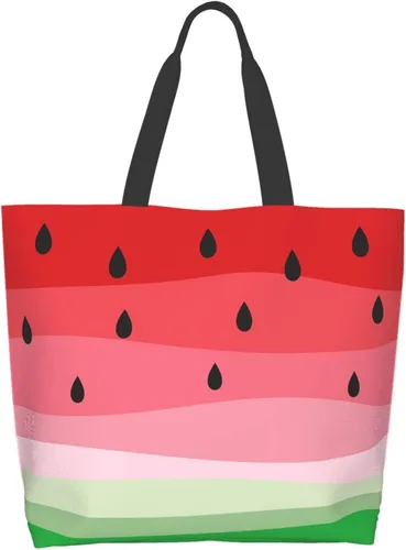 Miniatura 13 de Famame Canvas Tote Bag Large Women Casual Shoulder Bag Handbag Reusable Multipurpose Shopping Grocery Bag