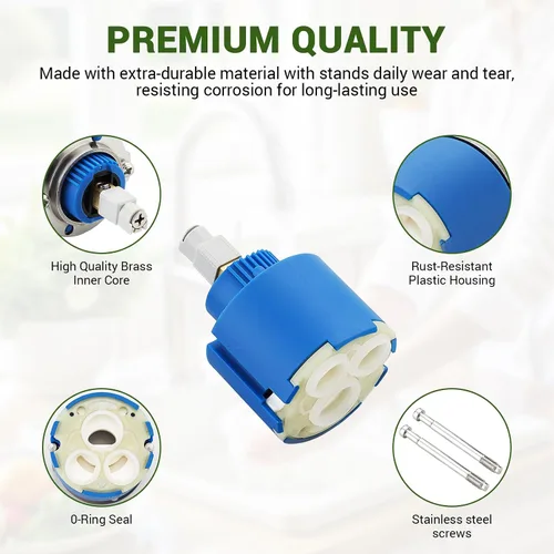 Miniatura 3 de Reemplazo del cartucho de grifo compatible con Grohe 46048000 Cartucho de cerámica de válvula mezcladora de una sola manija