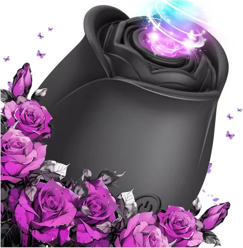 Rose Toy - Vibrador de succión estimulador de clítoris con pulso de aire y vibración, juguete sexual para mujeres, juguete recargable para adultos