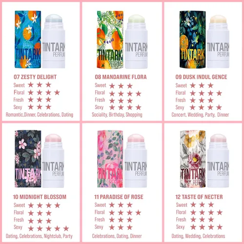 Miniatura 4 de Tintark Perfume en barra sólida, perfumes portátiles para mujeres y hombres, tamaño de viaje, ligeramente perfumado, ingredientes veganos naturales
