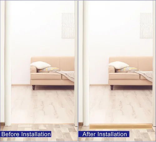Miniatura 5 de uxcell Tira de transición de piso de aluminio, tira de transición de puerta de 35.4 pulgadas/azulejos/alfombra a azulejos, tira de borde de alfombra