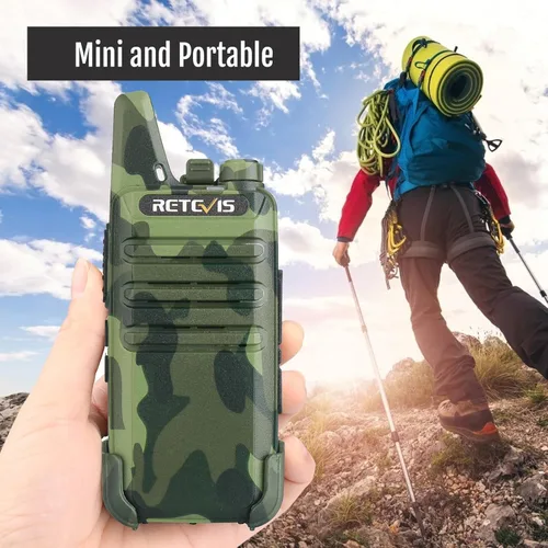 Miniatura 2 de Retevis Walkie Talkies RT22 recargable, activado por voz, alarma de emergencia, crucero al aire libre, ATV, caza, esquí, radio bidireccional de mano