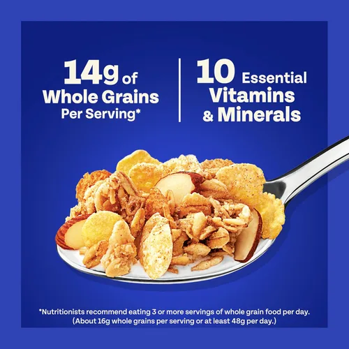 Miniatura 8 de Honey Bunches of Oats Cereal de desayuno con almendras, cereal de almendras con miel con racimos de avena y granola, caja de 12 onzas