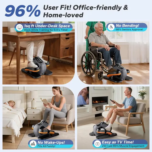 Miniatura 7 de Under Desk Elliptical Machine, Ellipse Leg Exerciser As Seen On Tv While Sitting for Seniors, Pedal Exerciser with 15 Level Adjustable Resistance &
