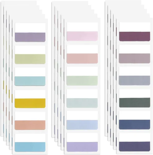 Miniatura 7 de Potanro Pestañas adhesivas 720 pestañas de color para cuadernos de 1 pulgada, pestañas de anotación para escritura, pestañas de página