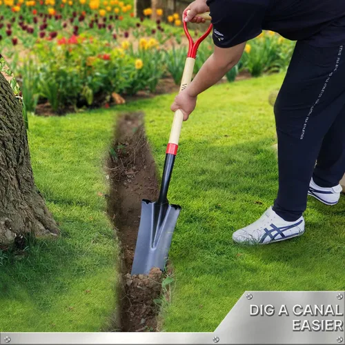 Miniatura 5 de VNIMTI Pala, Pala de Trasplante, Pala de Drenaje, Palas para Excavar, Pala Sharp Shooter o Pala, 45 Pulgadas, Empuñadura en D de Acero, Mango