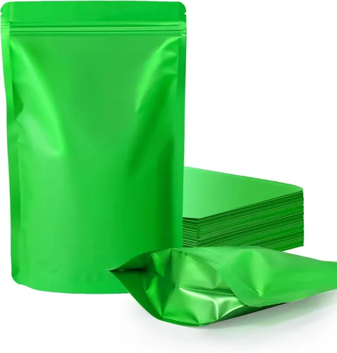 Miniatura 9 de FireKylin Paquete de 100 bolsas resellables con pie, bolsas a prueba de olores con cierre de cremallera de aluminio para embalaje