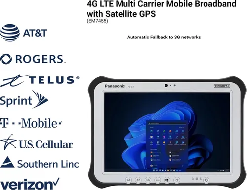 Miniatura 2 de Panasonic Toughpad FZ-G1 MK5, tableta resistente, i5-7ª generación, pantalla táctil de 10.1 pulgadas, 8GB, 256GB, 4G LTE, puerto LAN, batería