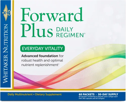 Dr. Whitaker's Forward Plus Daily Régimen - Suplemento multivitamínico integral que apoya la energía, fuerza, vitalidad y resistencia óptimas - 60