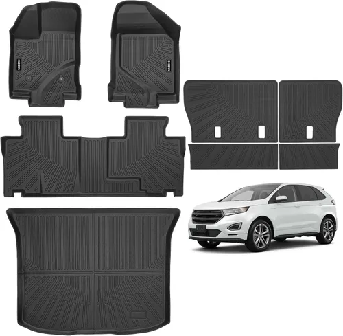 Miniatura 57 de Alfombrillas de piso Naibeve para Ford Edge 2015 2016 2017 2018 2019 2020 2021 2022 2023 2024 2025 - Ajuste personalizado para todo clima