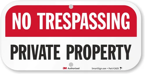 SmartSign Letrero de "No Trespassing", de propiedad privada, de 6.0 x 12.0 in, aluminio libre de óxido, fabricado en Estados Unidos