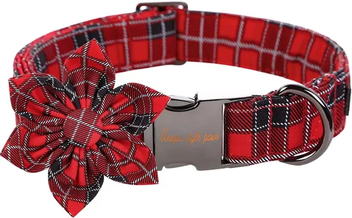 Miniatura 35 de Unique style paws Collar de perro para el día de San Valentín con lazo de flores, collar de cachorro de corazón azul, el mejor regalo para niños