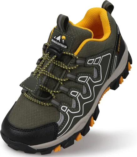 UOVO Tenis para niños y niñas, para senderismo, correr, caminar al aire libre, tenis impermeables antideslizantes (niños pequeñosgrandes