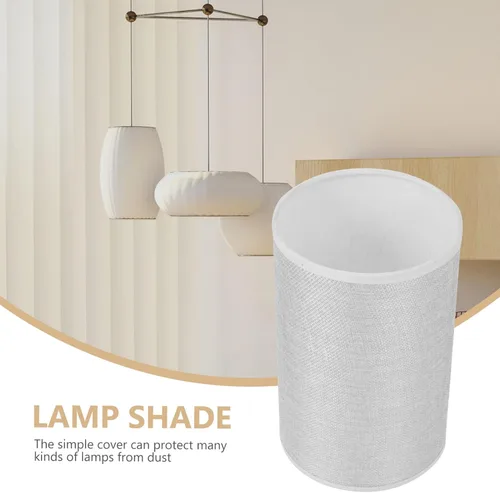 Miniatura 6 de Lurrose Lámpara de arpillera Pantalla Cilindro Lámpara Sombra Barril s Pequeño s Moderna Cubierta de Luz Accesorio de Moda