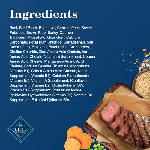 Miniatura 5 de Blue Buffalo Homestyle - Comida húmeda para perro, receta casera, alimento para perro adulto, vacuno, lata de 12.5 onzas (Paquete de 12.5)