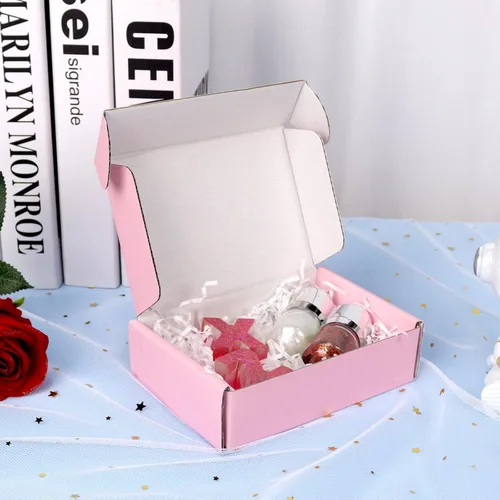 Miniatura 8 de Paquete de 30 cajas de envío pequeñas de 6 x 4 x 1.6 pulgadas, cajas de cartón corrugado rosa para embalaje, envío y correo para pequeñas empresas
