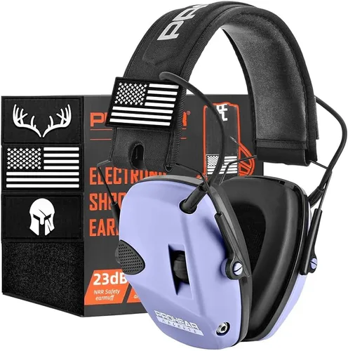 Miniatura 11 de PROHEAR Protección auditiva electrónica para tiro con amplificación de sonido 4X, orejeras de protección auditiva para campo de tiro, auriculares