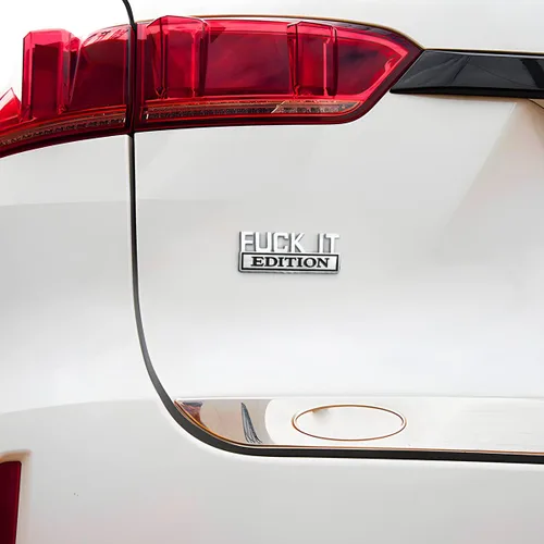 Miniatura 4 de Fuck IT Edition Emblema para automóvil, calcomanías 3D para parachoques de auto, calcomanía decorativa de insignia genial para hombres y mujeres