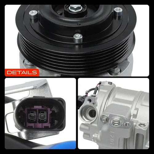 Miniatura 9 de A-Premium Compresor de aire acondicionado con embrague compatible con Seat Cordoba 2002-2006, Ibiza 2003-2009 y Volkswagen Fox 1987-1993, Golf