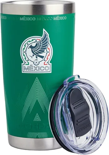 Miniatura 8 de NORDAY Vasos de acero inoxidable de 20 onzas, color negro, Copa de fútbol de México, vaso aislado con tapa, temperatura de hasta 24 horas