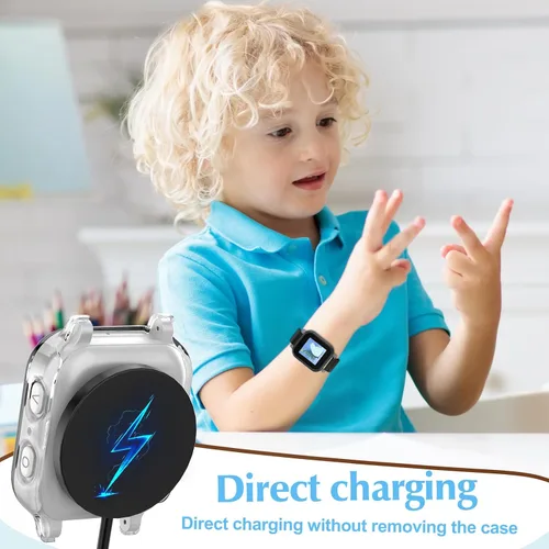 Miniatura 4 de Paquete de 3 fundas protectoras compatibles con Gabb Watch 3/3e - Cubierta rígida de policarbonato con protector de pantalla de vidrio templado