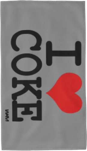 SEAEAGLE WAM - Toallas de baño absorbentes con texto en inglés "I Love Coke by WAM", toallas de mano de 27.5 x 16 pulgadas