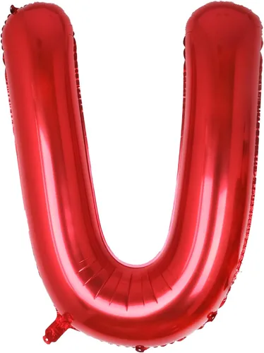 Miniatura 53 de AULE Globos de helio con letra roja S, de 40 pulgadas, grandes, gigantes, de lámina de mylar, rojos, para decoraciones de cumpleaños, aniversarios