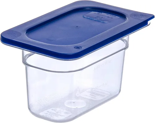 Miniatura 8 de Carlisle FoodService Products Pan plástico para alimentos 1/9 tamaño 4 pulgadas profundo claro Transparente
