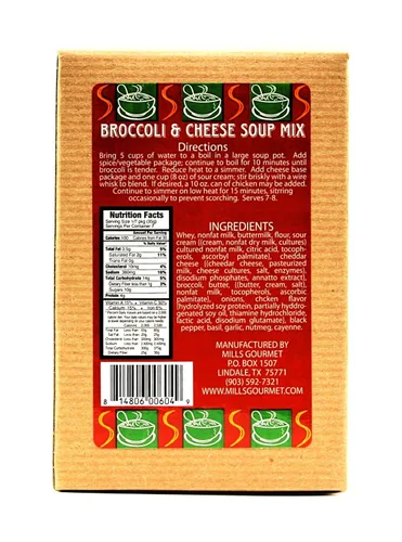 Miniatura 3 de Mills Gourmet Mezcla de sopa de brócoli y queso Hecho con sabores de brócoli fresco y queso cheddar fuerte Todos los ingredientes naturales