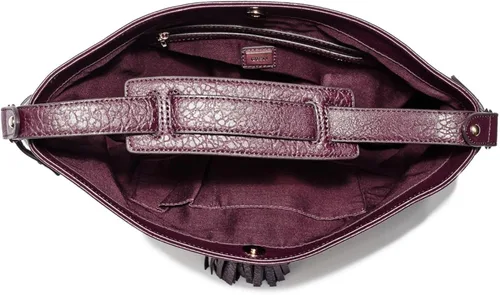 Miniatura 3 de GUESS Molly borla grande Hobo bolsa de viaje para mujer, Dark Plum, L