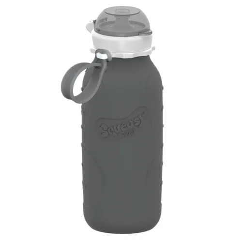 Miniatura 11 de Aqua 3.5 oz Squeasy Snacker - Bolsa de comida reutilizable de silicona a prueba de derrames - para alimentos blandos y líquidos - Agua, salsa