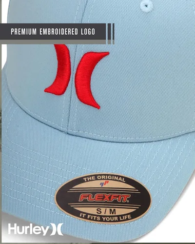 Miniatura 27 de Hurley Gorra de béisbol para hombre - Flexfit - Gorras de béisbol ajustadas para hombre (tamaños: S-XL)