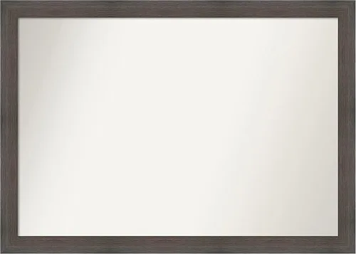 Miniatura 423 de Amanti Art Espejo de pared personalizado no biselado (24 x 27 pulgadas), marco estrecho de nogal chipre - varios tamaños personalizados - Espejo