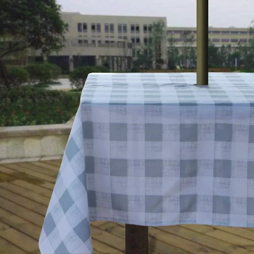 Miniatura 25 de Melaluxe - Mantel impermeable resistente a las manchas para exteriores con agujero para sombrillas y cremallera
