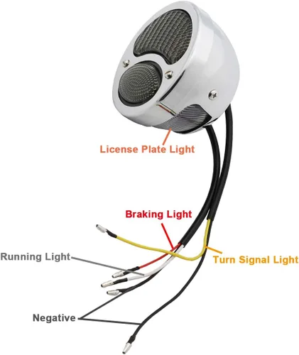 Miniatura 7 de 2 luces traseras LED vintage Duolamp de 12 V, indicador de parada trasera con luz de funcionamiento, intermitentes, lámpara de matrícula, lente