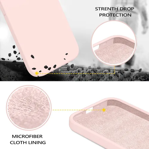 Miniatura 276 de GUAGUA Funda compatible con iPhone 17 Pro Max de 6.9 pulgadas, silicona líquida, goma de gel suave, delgada, forro de microfibra delgada