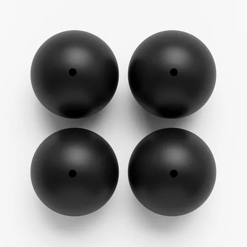 Miniatura 5 de Moldes redondos para cubitos de hielo – Máquina grande para hacer bolas de hielo de whisky Molde de esfera de silicona sin BPA para cócteles Negro