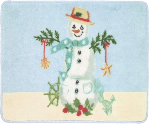 Miniatura 7 de Avanti Linens - Cortina para ducha, tela resistente, decoraciones de Navidad (Colección Coastal Snowman)