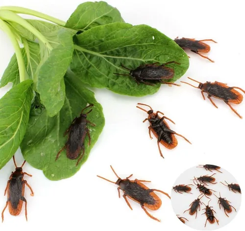 Miniatura 2 de 30 piezas falsas broma de cucaracha novedad chinches broma regalo divertido gusano de fiesta