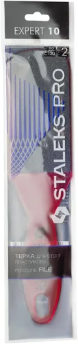 Miniatura 2 de STALEKS PRO Expert 10 Tipo 2 - Lima de pie de plástico (grano 80/120), herramienta ergonómica de pedicura de doble cara para callos y piel