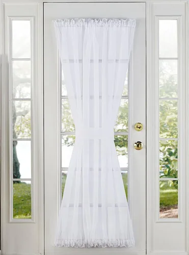 Miniatura 40 de Stylemaster Elegance Cenefa recta de gasa transparente, 60 x 14 pulgadas, color dorado