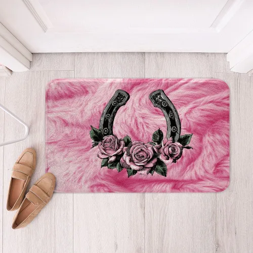 Miniatura 39 de Feelyou Tapetes de baño estampados, con patrón de sombrero occidental, para niños y niños, vaquera rosa, para ducha, accesorios de baño abstractos