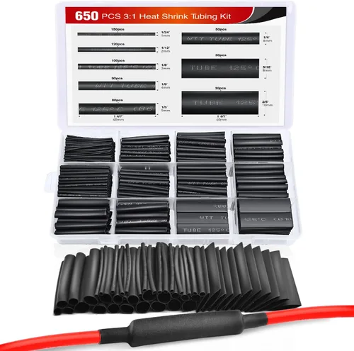 Miniatura 8 de Nilight 130 piezas kit de tubos termorretráctiles 3:1, tubo de manga adhesiva de doble pared, tubo para envoltura de cables y alambres eléctricos