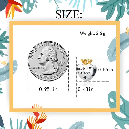 Miniatura 8 de YSAHan Nana Sister Daddy's Little Girl Family Charm corona de cristal dorado para pulsera de cadena de serpiente