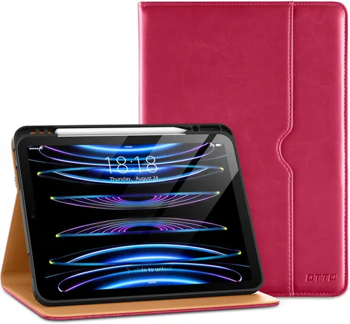 Miniatura 17 de DTTO para iPad Pro 12.9 6ª / 5ª / 4ª / 3ª generación Funda 2022/2021/2020/2018, Funda de cuero tipo folio con soporte integrado para lápiz Apple