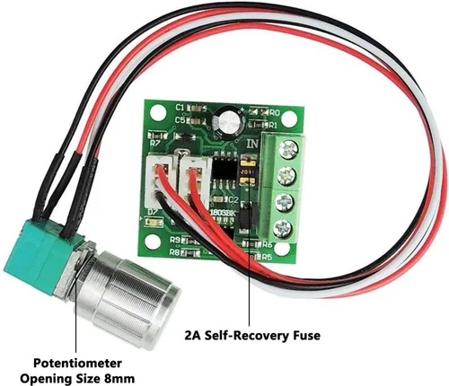 Miniatura 2 de Regulador de velocidad del motor de 1.8V-15V 2A DC PWM Regulador de velocidad variable Interruptor de gobernador 1803BKW con perilla de control