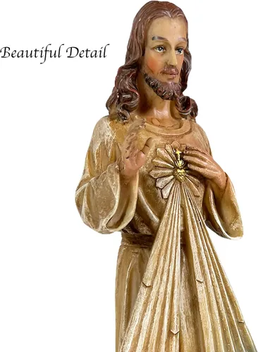Miniatura 5 de Urbalabs Estatua de Jesucristo Santos Católicos Estatuas Religiosas Figuras religiosas 13 pulgadas Estatua del Sagrado Corazón de Jesús Crucificado
