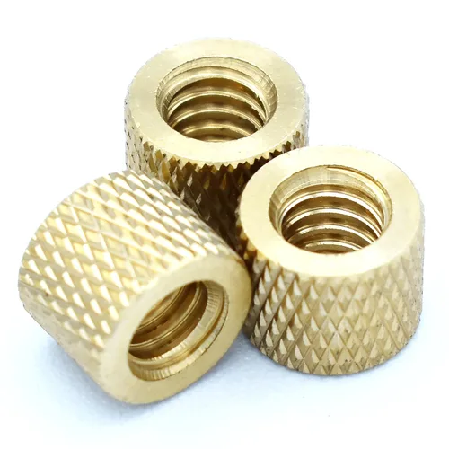 [Productos J&J] Inserto de latón STKB-0420, rosca pasante 1/4-20, diámetro exterior de 0.390 in, longitud de 0.311 in, moldeado en inserciones, 25
