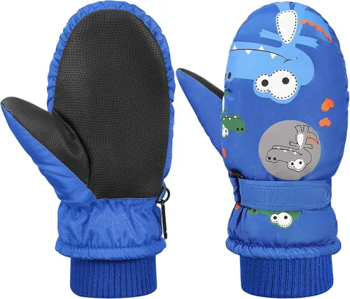 MoKo Manoplas de esquí para niños, guantes de esquí aislados impermeables para niñas y niños, guantes de nieve de invierno para niños